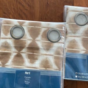 Pair of tie-dye curtains